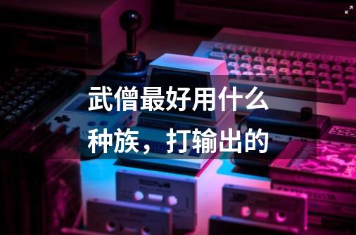 武僧最好用什么种族,打输出的-第1张-游戏信息-龙启网