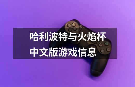 哈利波特与火焰杯中文版游戏信息-第1张-游戏信息-龙启网