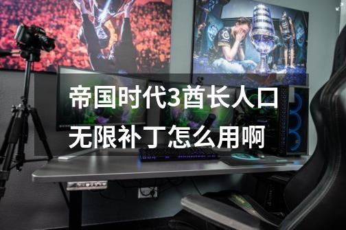 帝国时代3酋长人口无限补丁怎么用啊-第1张-游戏信息-龙启网